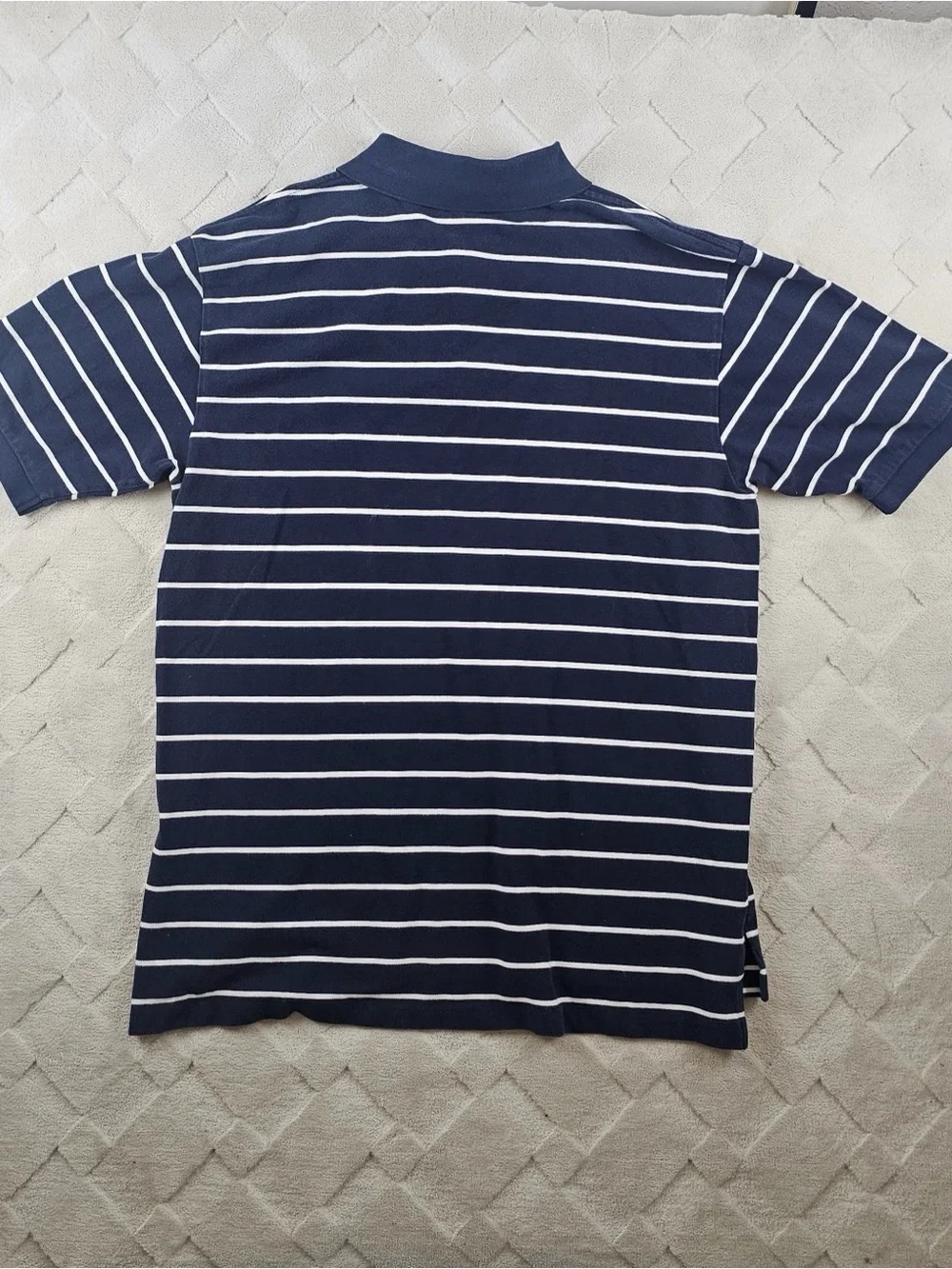 Polo Ralph Lauren Polo Shirt Mens Extra Large Tall Navy Blue White Striped